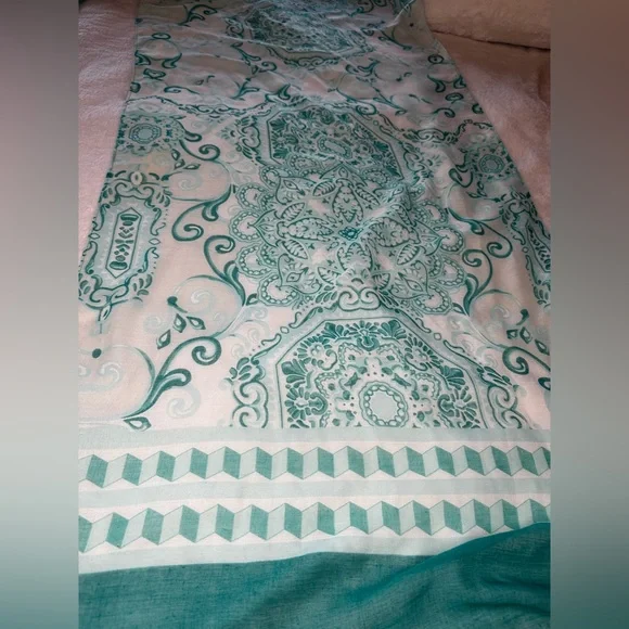 💥3/$20 Charming Charlie Scarves Bundle Pink & Teal- OR use as table runners - Picture 4 of 15